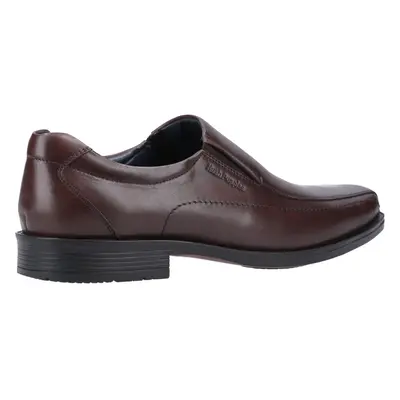 (Brown, (Adults')) Hush Puppies Brody Leather Men's Chocolate Slip-On Shoes