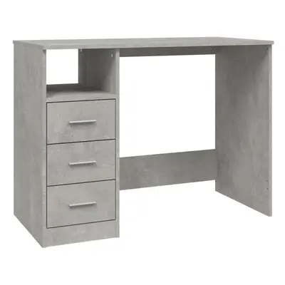 (concrete grey) vidaXL Desk with Drawers Engineered Wood Standing Desk Furniture Multi Colours