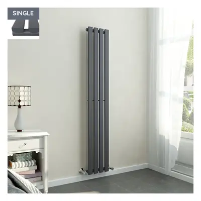 Lulea x 270mm Anthracite Single Rectangular Panel Vertical Radiator