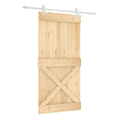 vidaXL Sliding Door with Hardware Set Interior Door Barn Door Solid Wood Pine