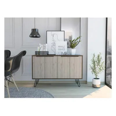 Sideboard or TV Stand Door Wide Storage Cabinet Cupboard Two Tone Grey Oak