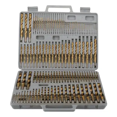 115pcs Titanium Plating Twist Drill Bit Set 1/16-1/2 Inch Round Shank Twist Drill For Quick Wood