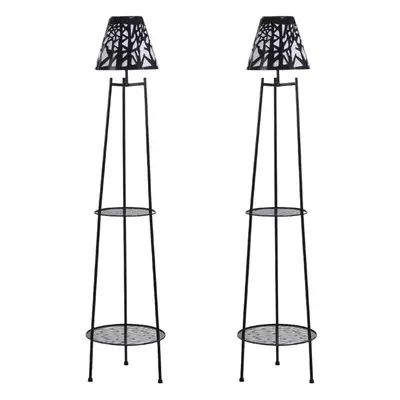 2 Pack Double Tier Solar-Powered Plant Stand