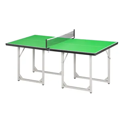 HOMCOM Tennis Table Ping Pong Foldable with Net Game Steel 182cm Green