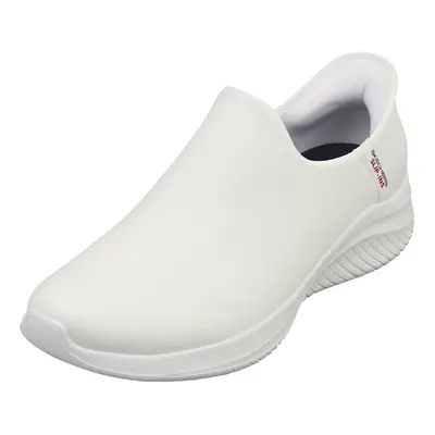 (4) Skechers Slip-ins Ultra Flex 3.0 Womens Slip On Trainers in White