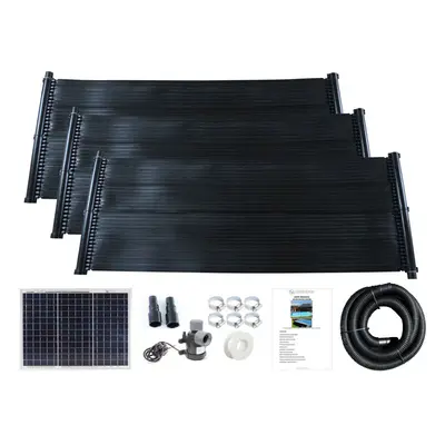 (30w, 3) 1.33 x 3m Solar Water Heater Mat Swimming Pool Hot Panel Pump Kit Kids Free Sun Energy