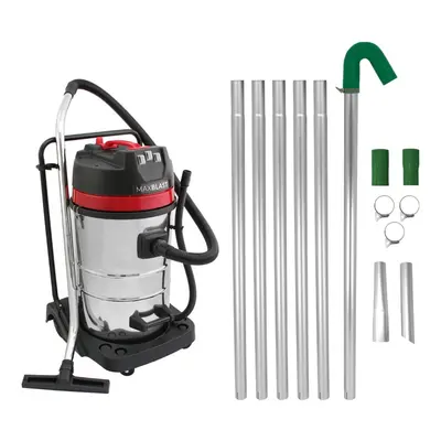 Gutter Vacuum Pole Kit Long Reach Drain Pipe Cleaning & 80L Wet & Dry Hoover