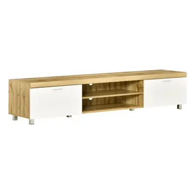 HOMCOM Modern Unit for TV w/ Cabinet Shelf for Living Room