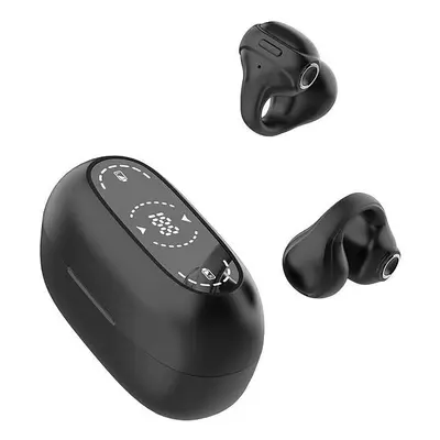 (Black) BT5.3 TWS Bluetooth EarphonesPainless Wear Ear Hanging Wireless EarbudsSports Earphone w