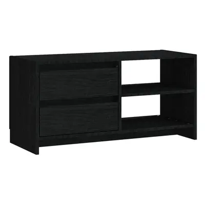 (black) vidaXL Solid Pinewood TV Cabinet Living Room Plasma Cabinet Multi Colours