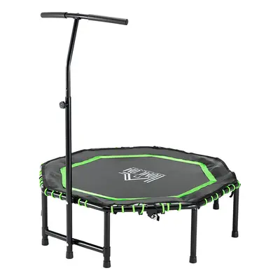 HOMCOM Foldable Trampoline w/ Adjust Handle, Max Load KG - Green