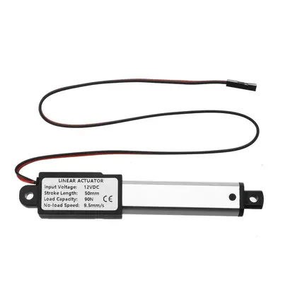 (30mm/s) 9.5-15-30mm/s DC 12V 50mm Stroke Mini Electric Linear Actuator Motor Aluminum Alloy Lin