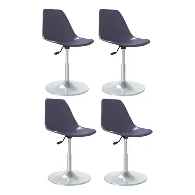 vidaXL 4x Swivel Dining Chairs Lila PP Dinner Chair Seat Seating Furniture