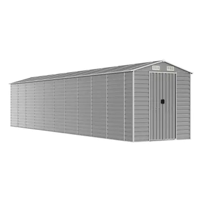 (light grey, x x cm) vidaXL Garden Shed Outdoor Storage Shed Patio Yard Tool Shed Galvanised Ste