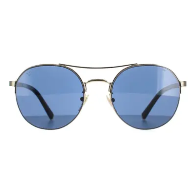 Police Sunglasses SPLA24 Lewis 0594 Shiny Light Gold Blue