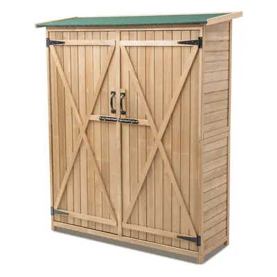 Large Outdoor Graden Shed Lockable Tool Storage Unit W/ Door & Tilt Roof