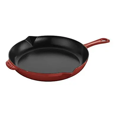 STAUB Cast Iron Fry Pan, 12-inch, Cherry