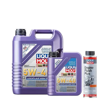 6L Liqui Moly 5W40 Fully Synthetic Engine Oil High Tech + ENGINE FLUSH 300ml