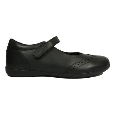 (11.5 (Children's)) J Iberide | Black Leather | Girl's Mary Jane Brogue School Shoes