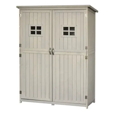 Outsunny Garden Shed Outdoor Storage Unit w/ Asphalt Roof and Three Shelves