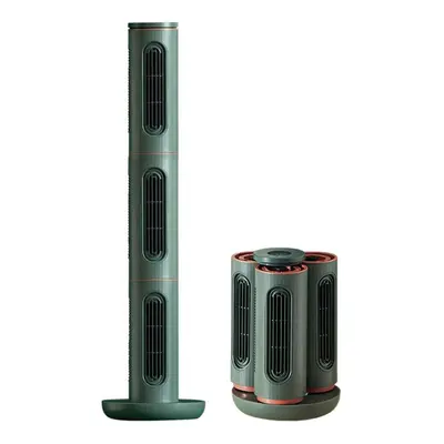 (Green) Tower Fan Standing Fan Desktop Floor Speeds Winds Type Dual Purpose Intelligent Frequenc