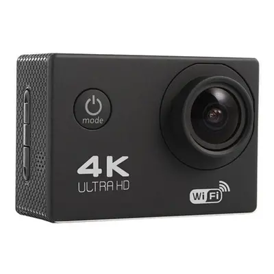 (Black) Wireless Wifi Camera HD 4K Waterproof Wide Angle 2.0 Inch Screen for Outdoor Sports Came