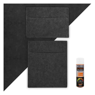 (Anthracite Grey) Van Carpet Lining Storage Pouches & Cans Glue