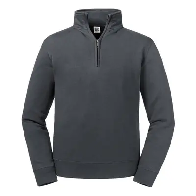 (4XL, Convoy Grey) Russell Mens Authentic Quarter Zip Sweatshirt