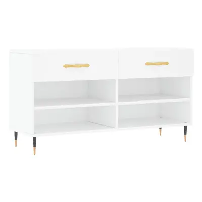 (white) vidaXL Shoe Bench Shoe Shelf Hallway Shoe Storage Cabinet Engineered Wood