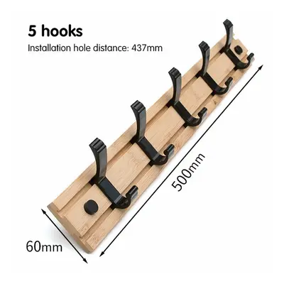 (L) 3/4/5 Hooks Wall Coat Rack Storage Hook Hat Clothes Hanger Home Bedroom Organizer