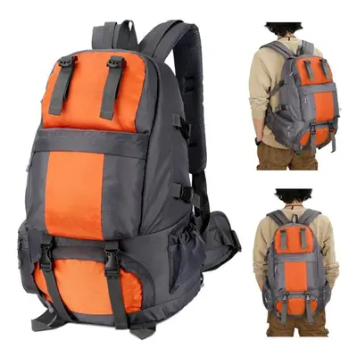 (Orange) 50L Hiking Backpack Waterproof Outdoor Sport Travel Daypack Bag