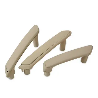 (Beige) 3PCS Door Pull Grab Handle With Trim