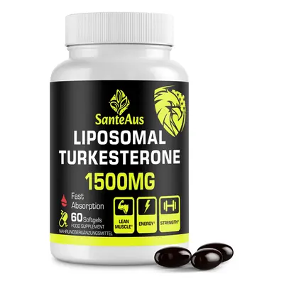 Liposomal Turkesterone Capsules 1500mg Supplement, Max Strength Ajuga Turkestanica Extract, Stan