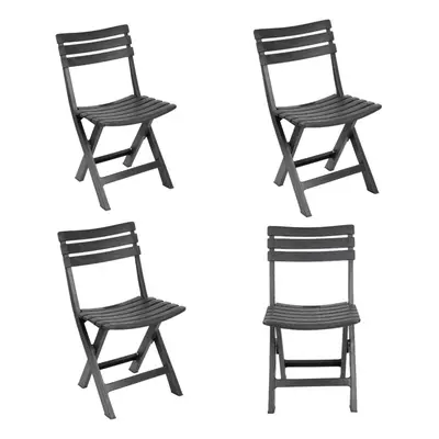 (4Pc Set) Collapsible Outdoor Folding Garden Chair