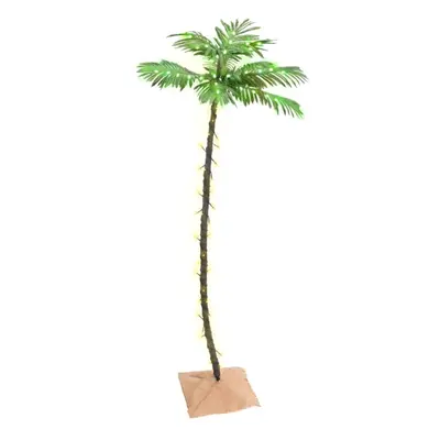 (96) vidaXL LED Palm Tree Warm White Artificial Outdoor Plant Decor Multi Sizes