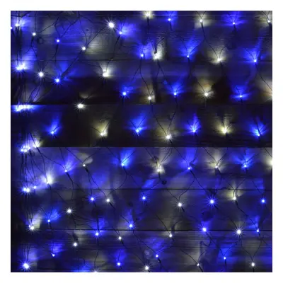 Premier 3.5m x 1.2m LED Multi Action Christmas Net Window Light Blue & White