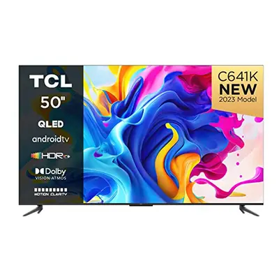 TCL 50C641K 50-inch QLED Television, 4K Ultra HD, 4K Android TV Smart TV (Game master, Dolby Atm