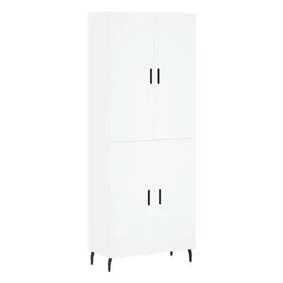 (white, doors) vidaXL Highboard Sideboard Storage Cabinet Side Cabinet White Engineered Wood