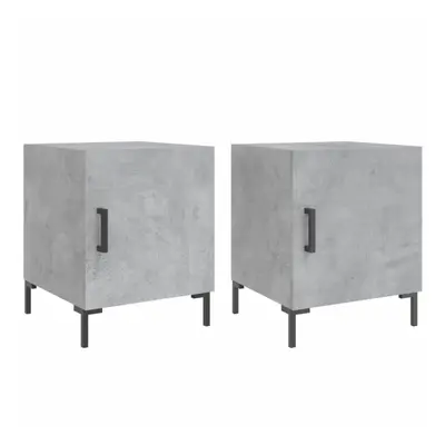 (concrete grey, pcs) vidaXL Bedside Cabinets Nightstand Bedside Table Bed Cabinet Engineered Woo