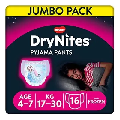 Huggies DryNites, Pyjama Pants for Girls - Sizes Years (30 Pants) - Maximum Protection to Manage