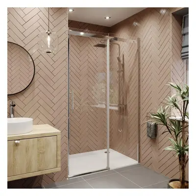 1200mm Sliding Shower Enclosure Door 8mm Safety Glass Screen Panel Frameless