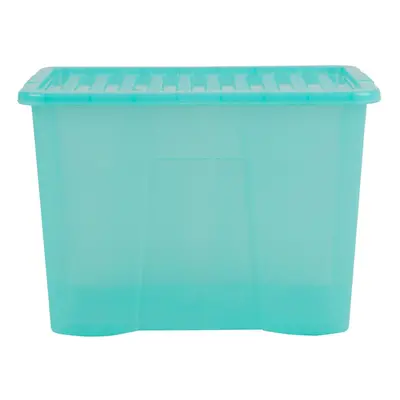 Crystal Liter Storage, Heavy Duty Plastic Storage Box With Lids Home Office Stackable Nestable, 