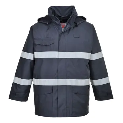 (Navy, XXL) Portwest Bizflame Rain Multi Protection Jacket