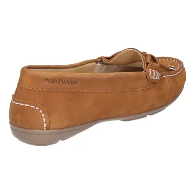 (Brown, (Adults')) Hush Puppies Maggie Leather Women's Tan Loafers