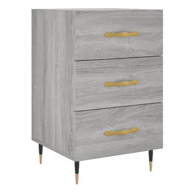 (grey sonoma) vidaXL Bedside Cabinets Side Table Bedstand Nightstand pcs Engineered Wood