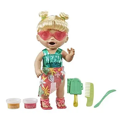 Baby Alive Sunshine Snacks Doll, Eats and Poops, Summer-Themed Waterplay Baby Doll, Ice Pop Mold