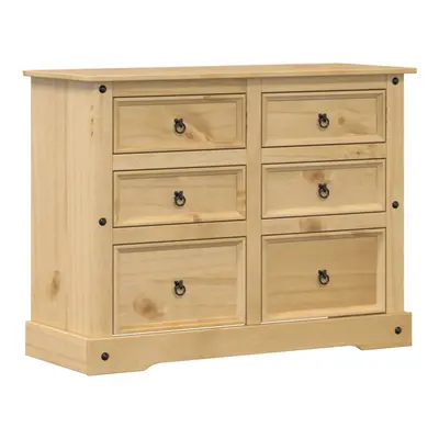 vidaXL Chest of Drawers Hall Storage Drawer Cabinet Sideboard Solid Wood Pine