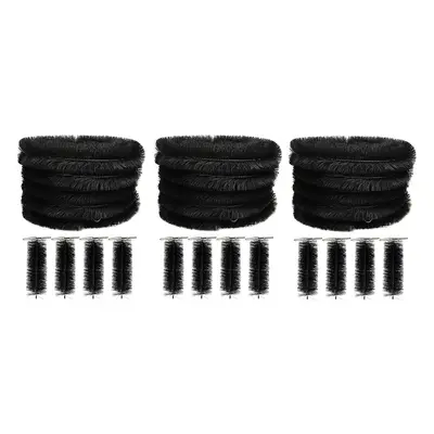 60 Metres Black Gutter Brush Leaf Guard with Drain Guard Plugs