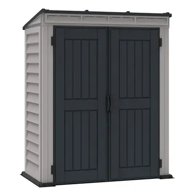 Duramax YardMate Pent Roof PLUS x (1.57 m2) Plastic Garden Shed with Heavy-Duty Plastic Floor, S