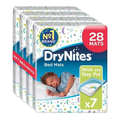 Huggies DryNites Disposable Bed Mats, Mattress Protector, Packs of Mats (28 Mats Total)